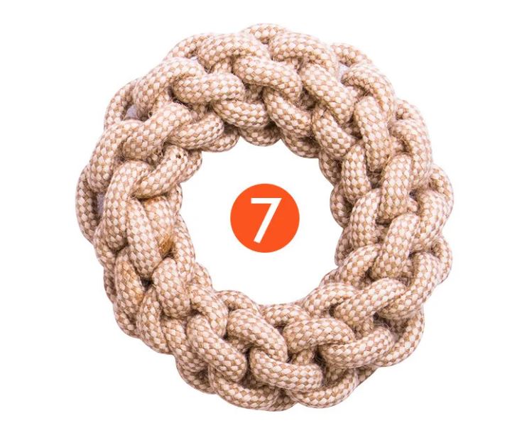 Amusement Écoresponsable pour Votre Chien – Ensemble de Jouets en Corde de Chanvre et Coton Naturel (9 pièces) 🐾