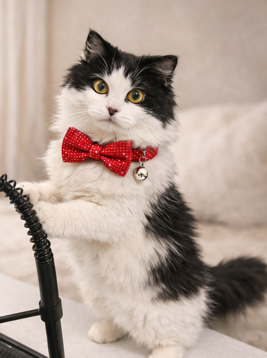Collier Brillant avec Nœud pour Chat 🐾