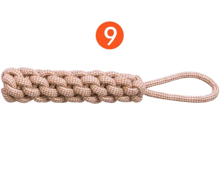 Amusement Écoresponsable pour Votre Chien – Ensemble de Jouets en Corde de Chanvre et Coton Naturel (9 pièces) 🐾